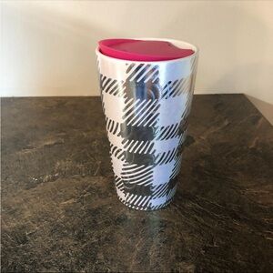 Starbucks Metallic Plaid 12 oz Ceramic Hot Cup